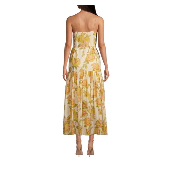Rebecca Taylor Yellow Floral Maxi Dress NWT - Picture 2 of 11